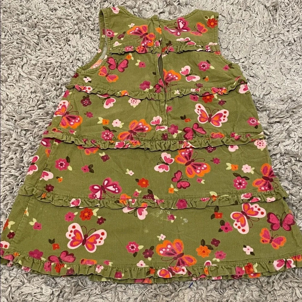 2012 Gymboree “Butterfly Girl” Butterfly Blossoms Corduroy Jumper Dress, Size 3T